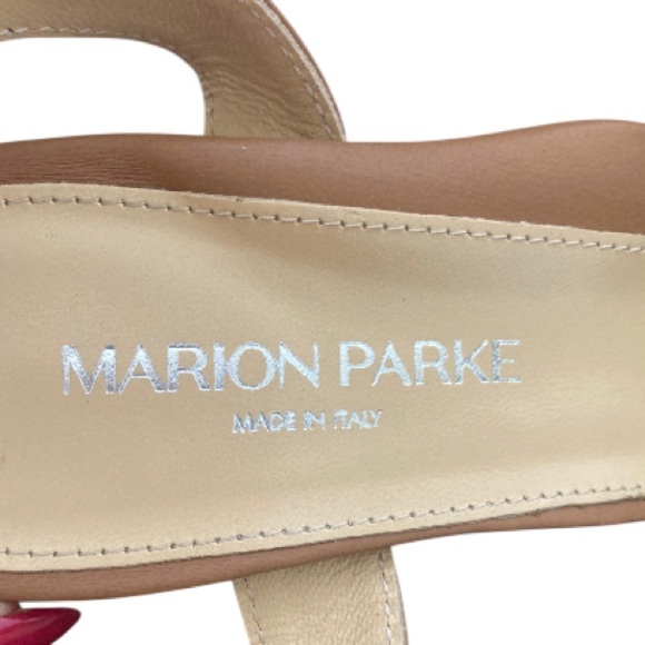 Marion Parke Lucy Ankle Strap Platform Sandal Leather Made in Italy in Caramel - Picture 6 of 11